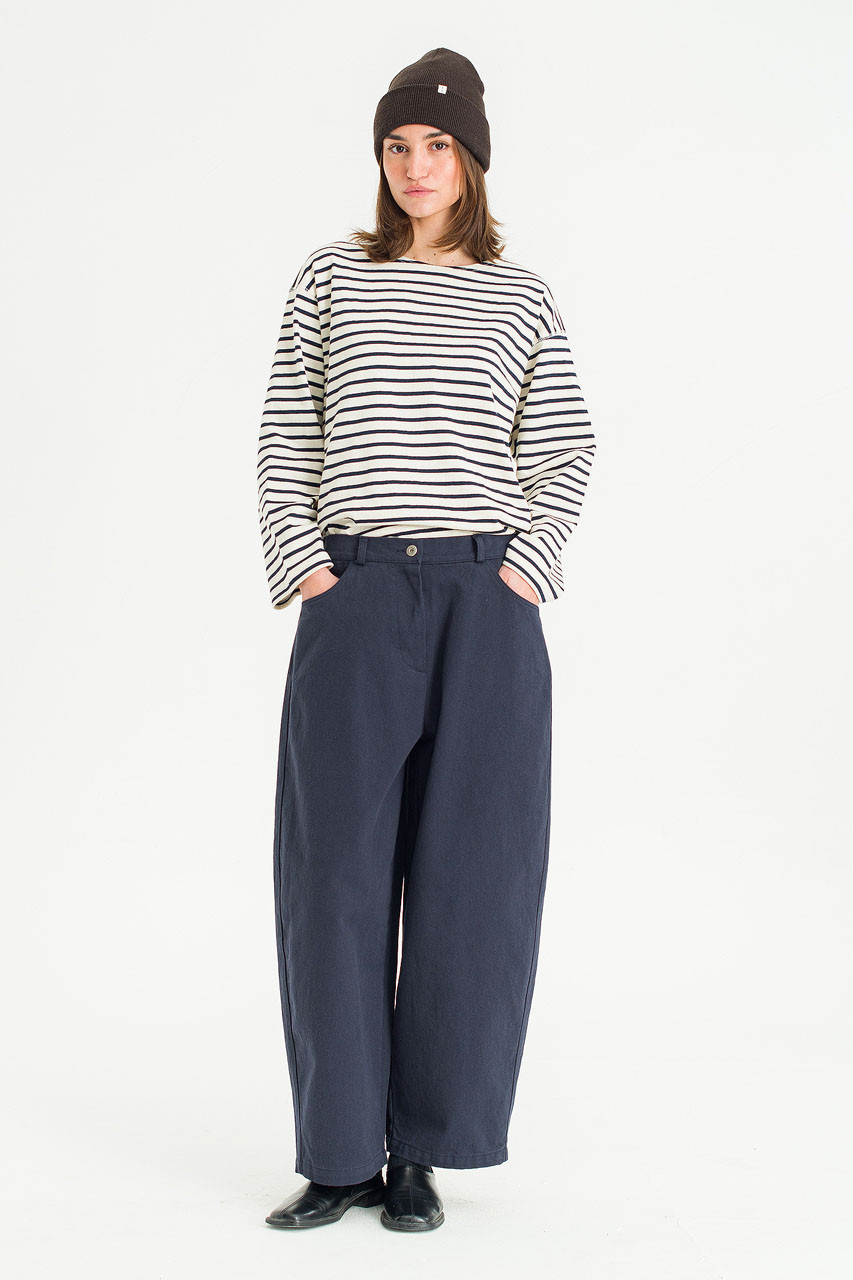 Tom Washed Cotton Pants, Navy