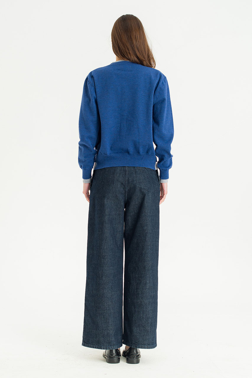 Serif Layered Cardigan, Blue