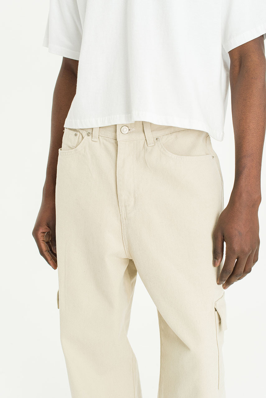 Menswear | Brushed Twill Cargo Pants, Beige
