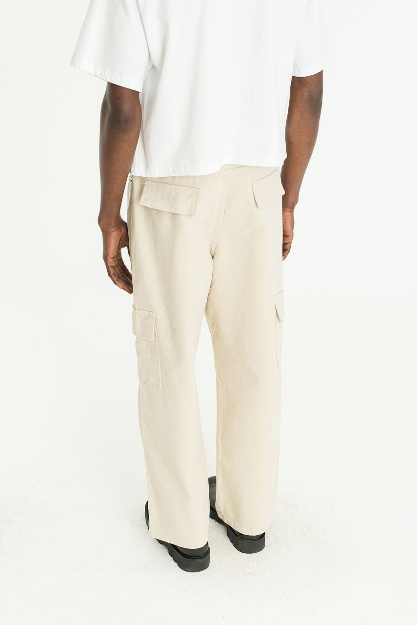 Menswear | Brushed Twill Cargo Pants, Beige