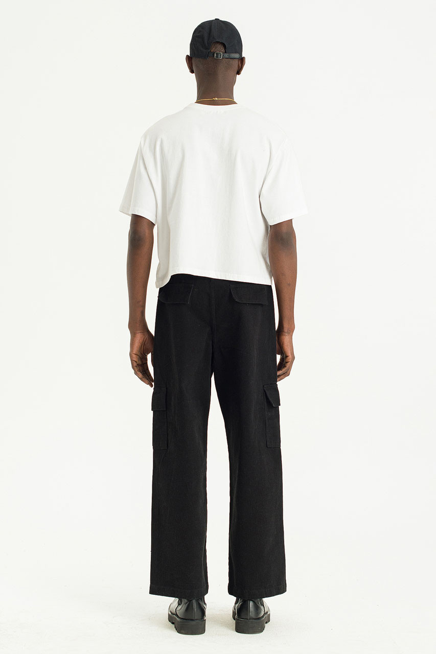 Menswear | Brushed Twill Cargo Pants, Black