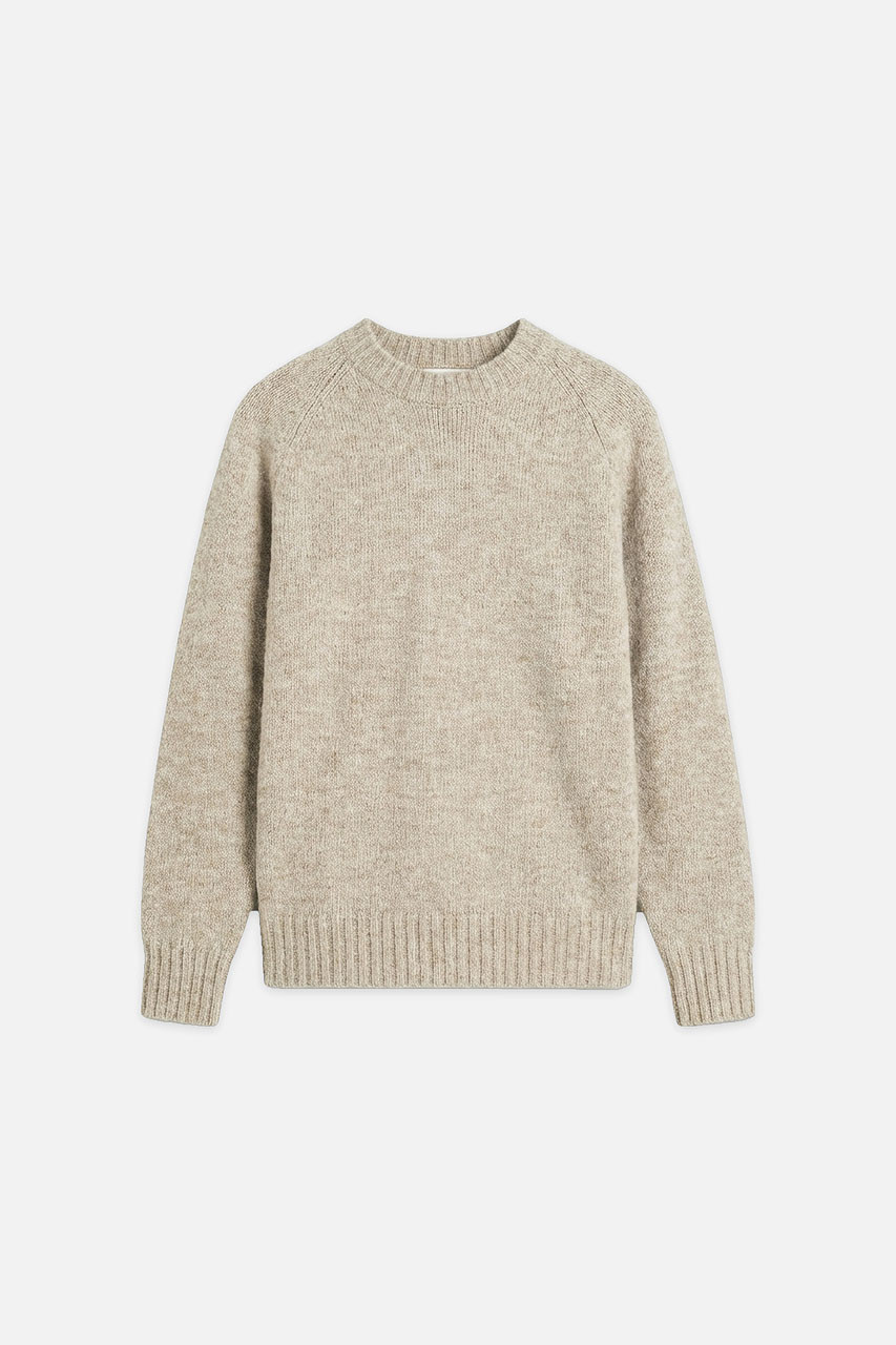 Menswear | Raglan Boucle Knit, Beige