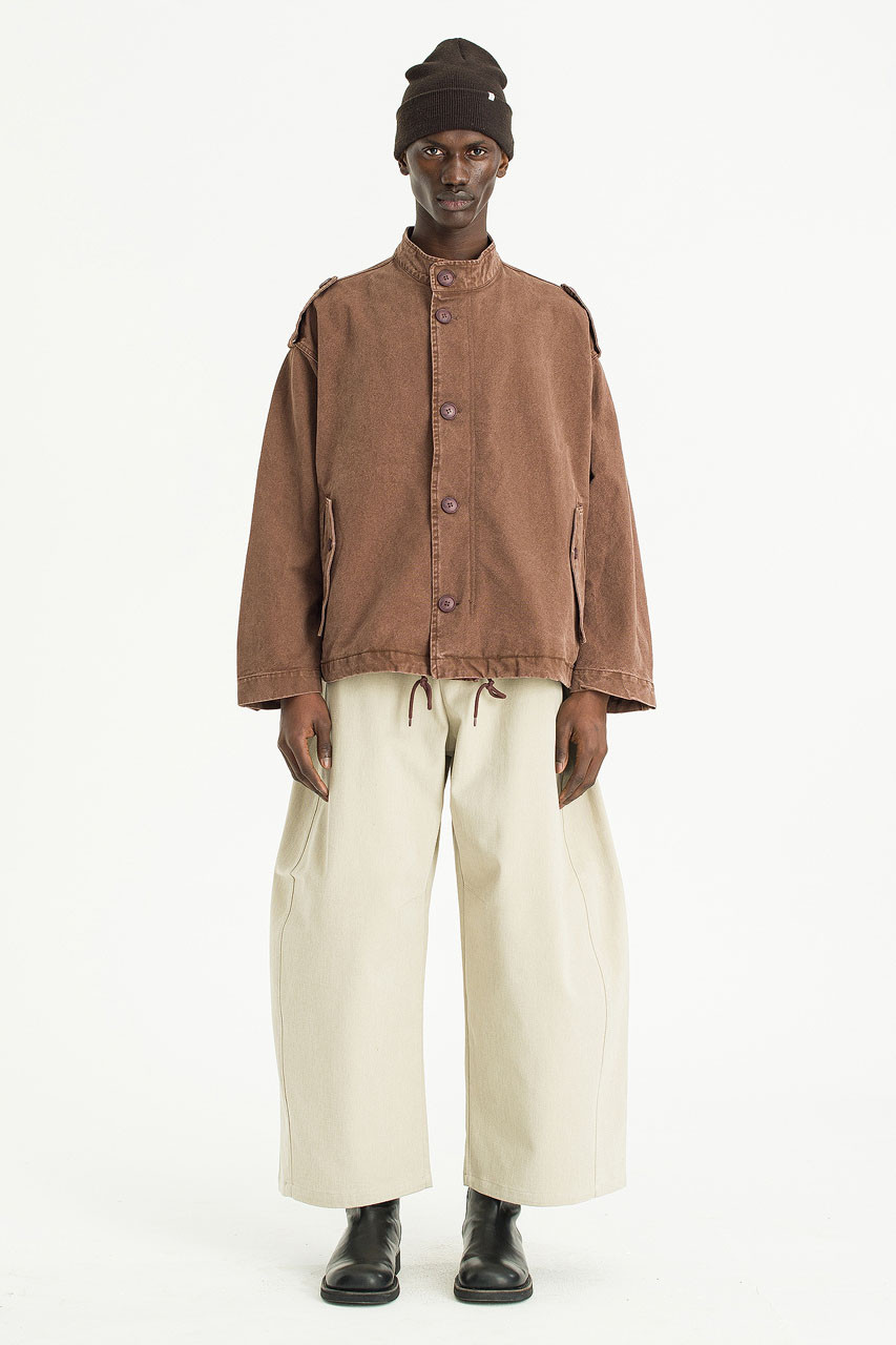 Menswear | Distressed Military Jacket, Wine