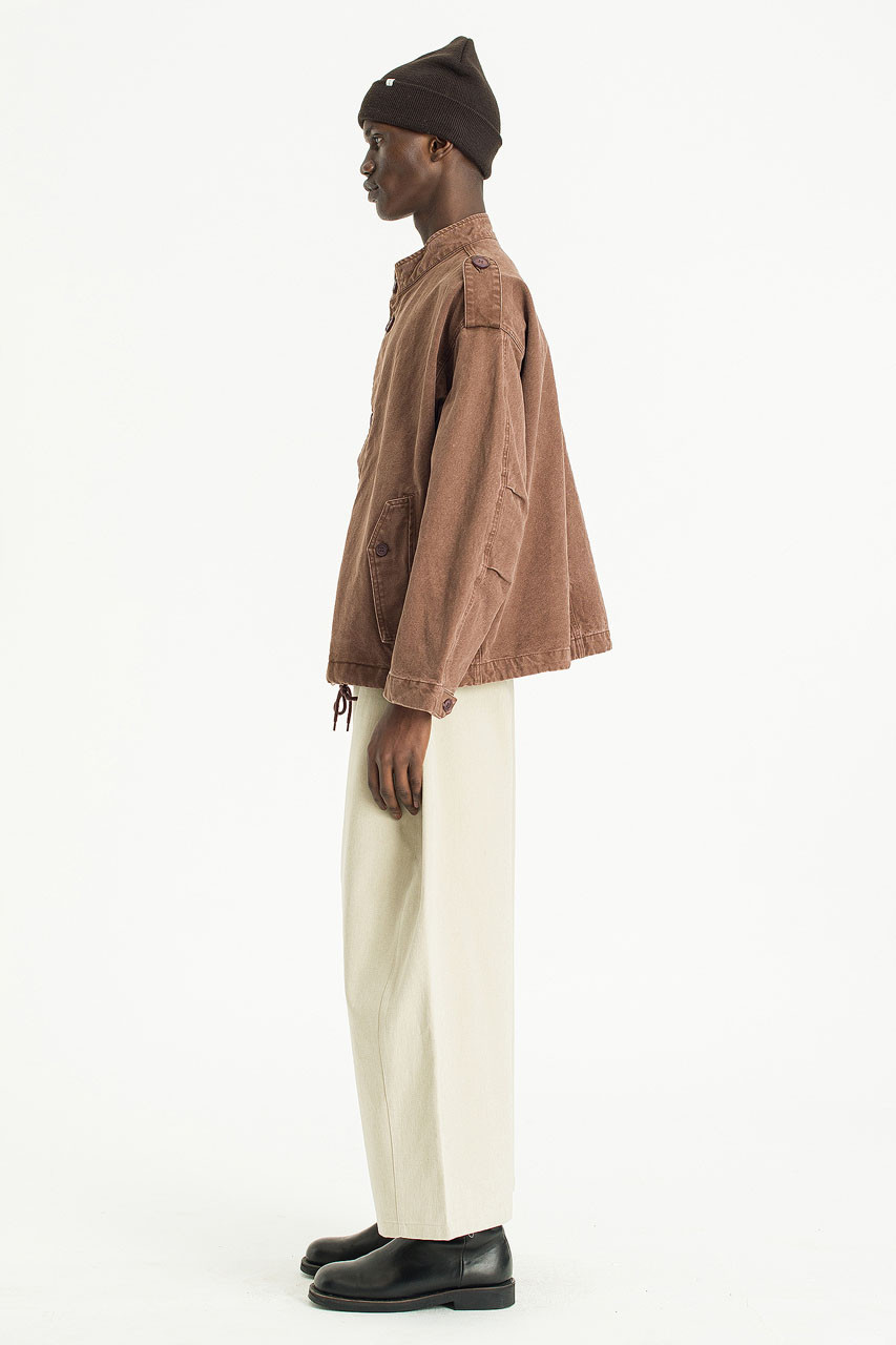 Menswear | Distressed Military Jacket, Wine