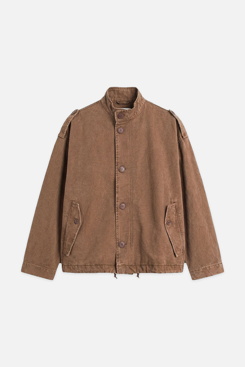 Menswear | Distressed Military Jacket, Wine