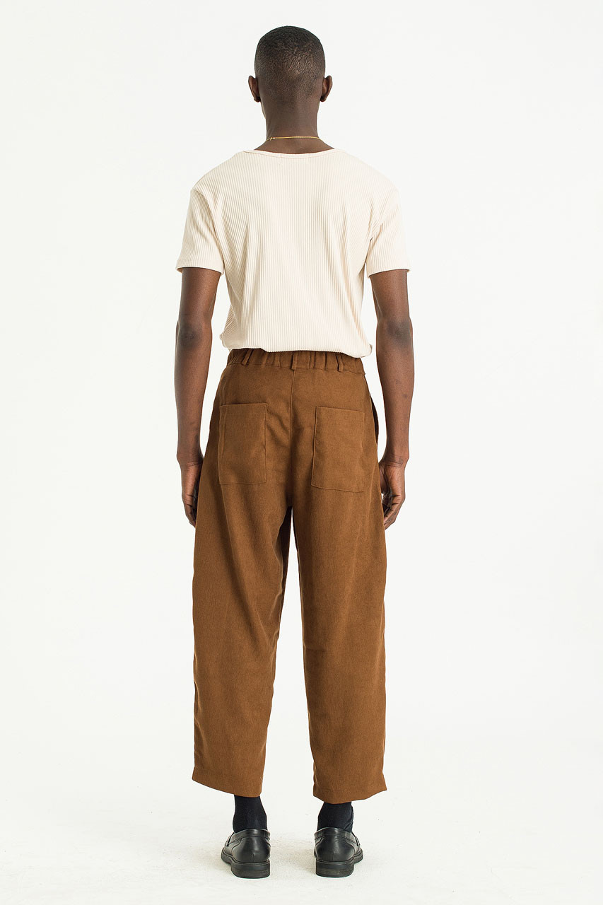 Menswear | Lightweight Curved Pants, Brown