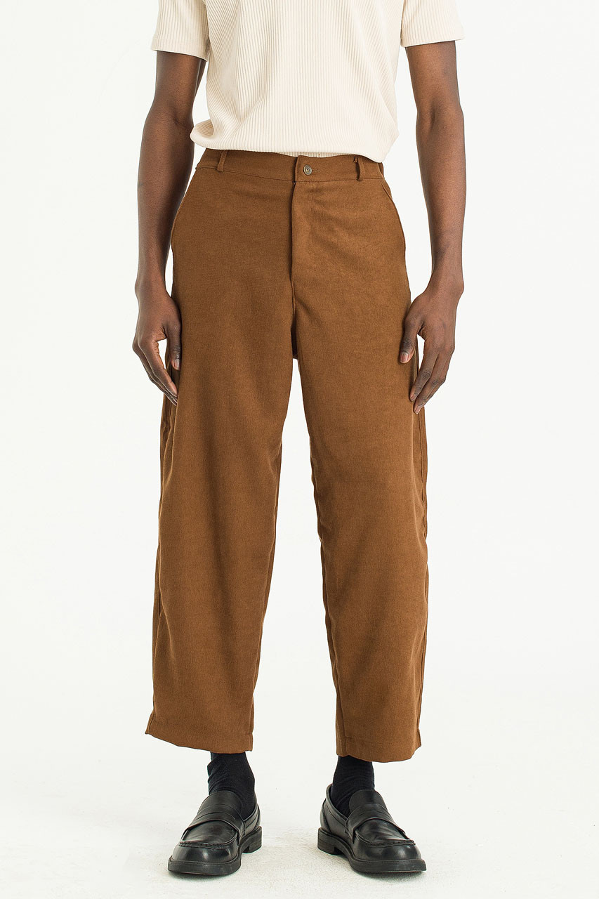 Menswear | Lightweight Curved Pants, Brown
