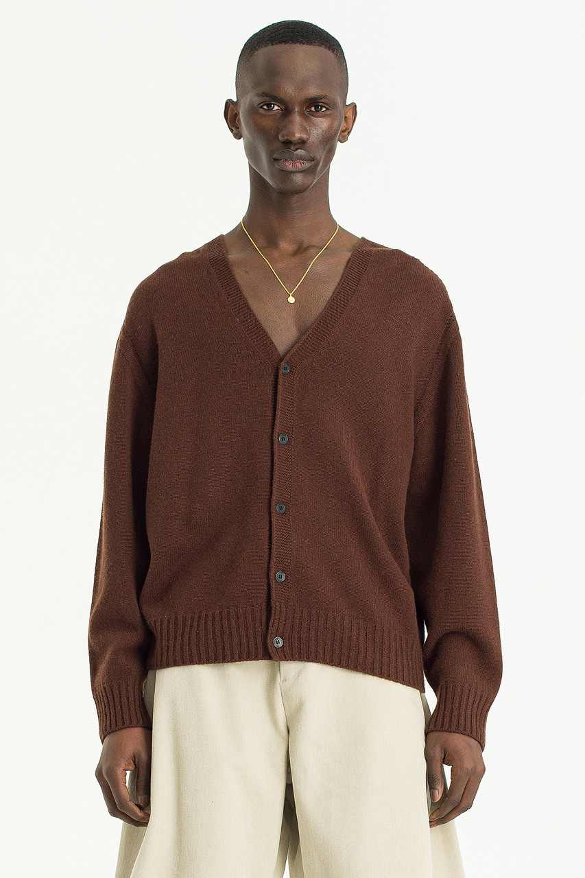 Menswear | Fine Wool Cardigan, Brown
