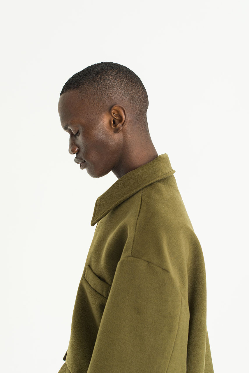 Menswear | Boxy Wool Jacket, Green