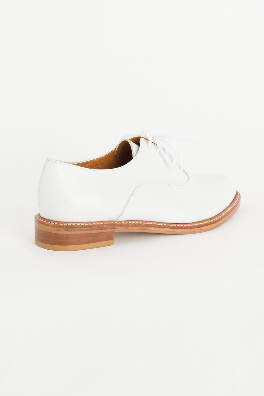 Pointed Oxford Shoes, White