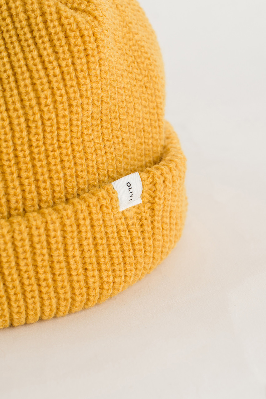 Fisherman Beanie, English Mustard