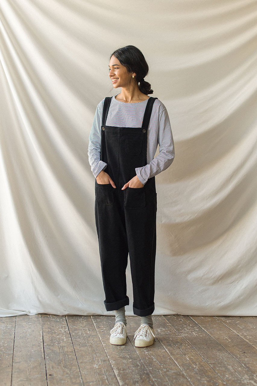 Pocket Point Corduroy Dungarees, Black