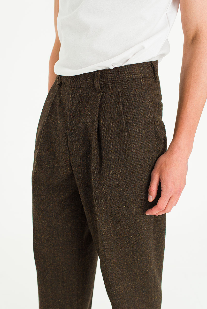 Menswear | Volk Wool Trousers, Chestnut 