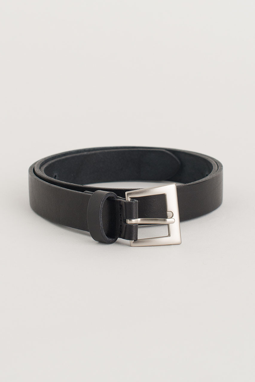 Multi Punching Leather Belt, Black