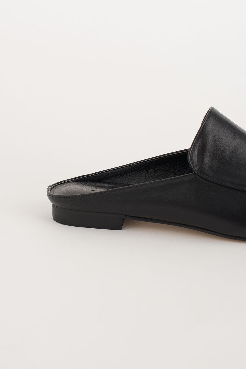 Square Toe Mule, Black