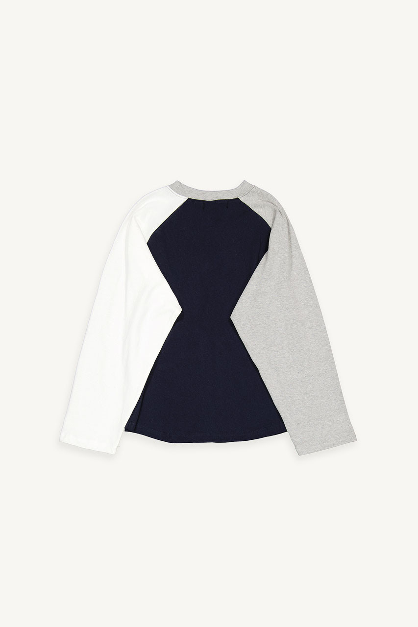 Colour Mix Raglan Tee, Navy