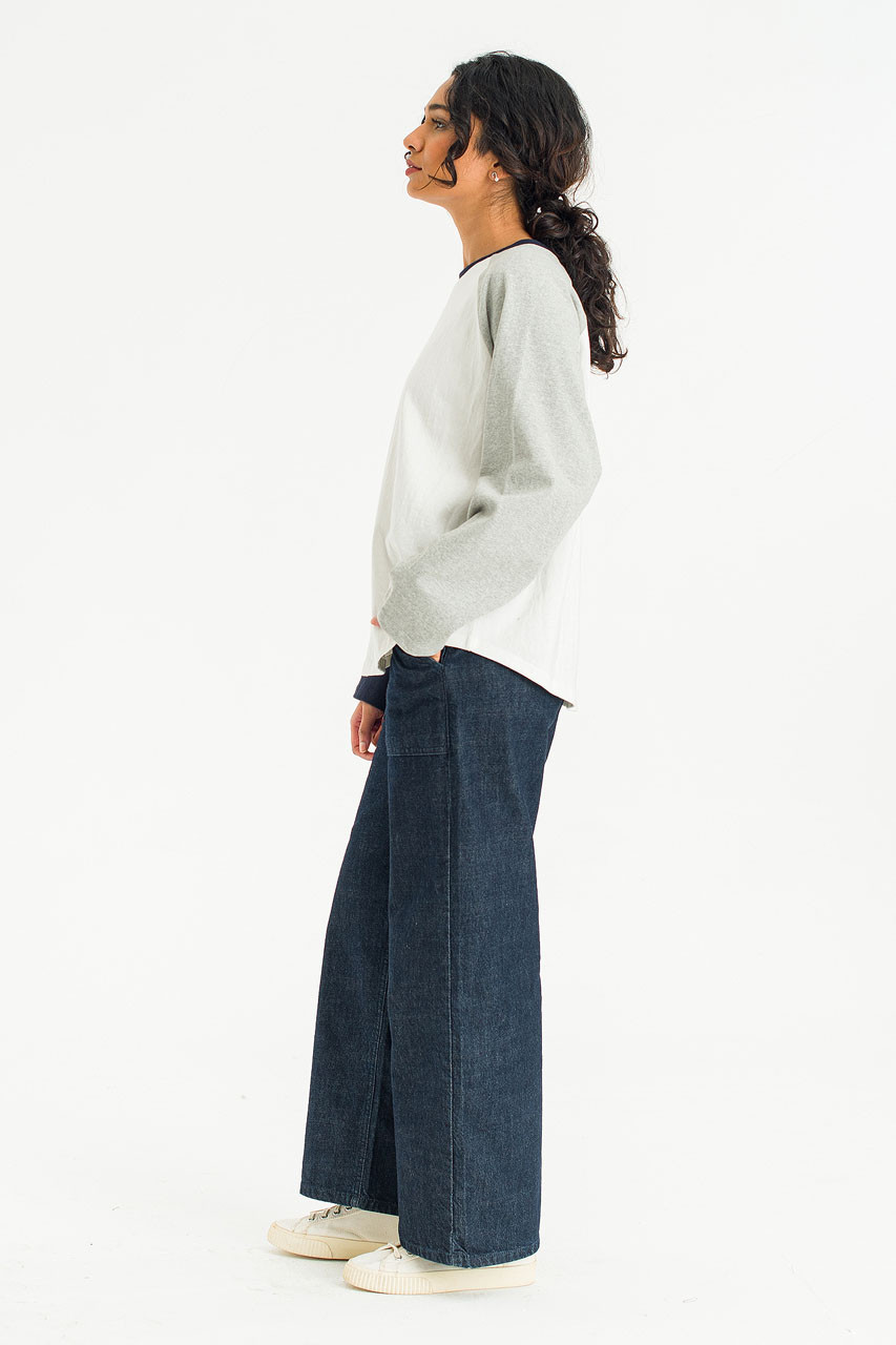 Colour Mix Raglan Tee, Ivory