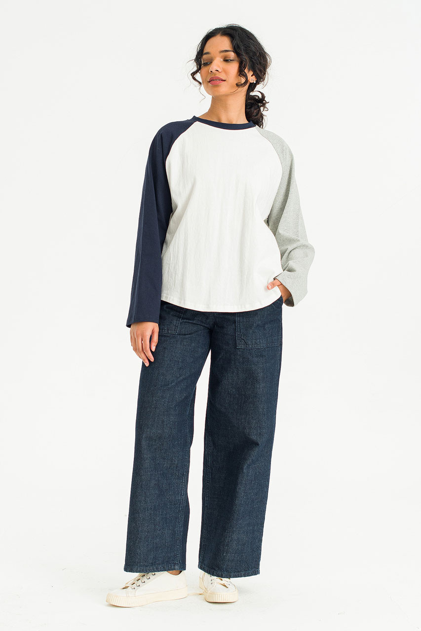Colour Mix Raglan Tee, Ivory