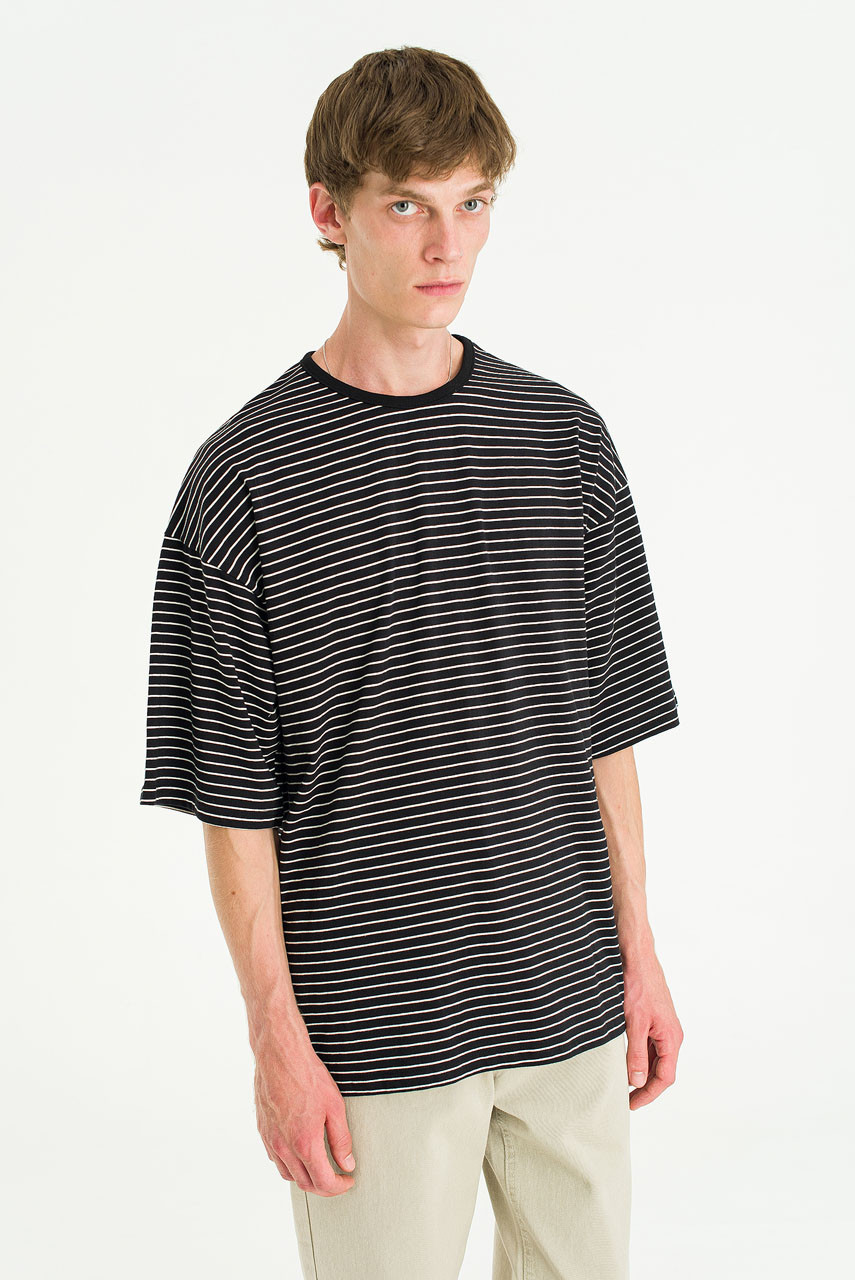 Menswear | Block Stripe Tee, Black