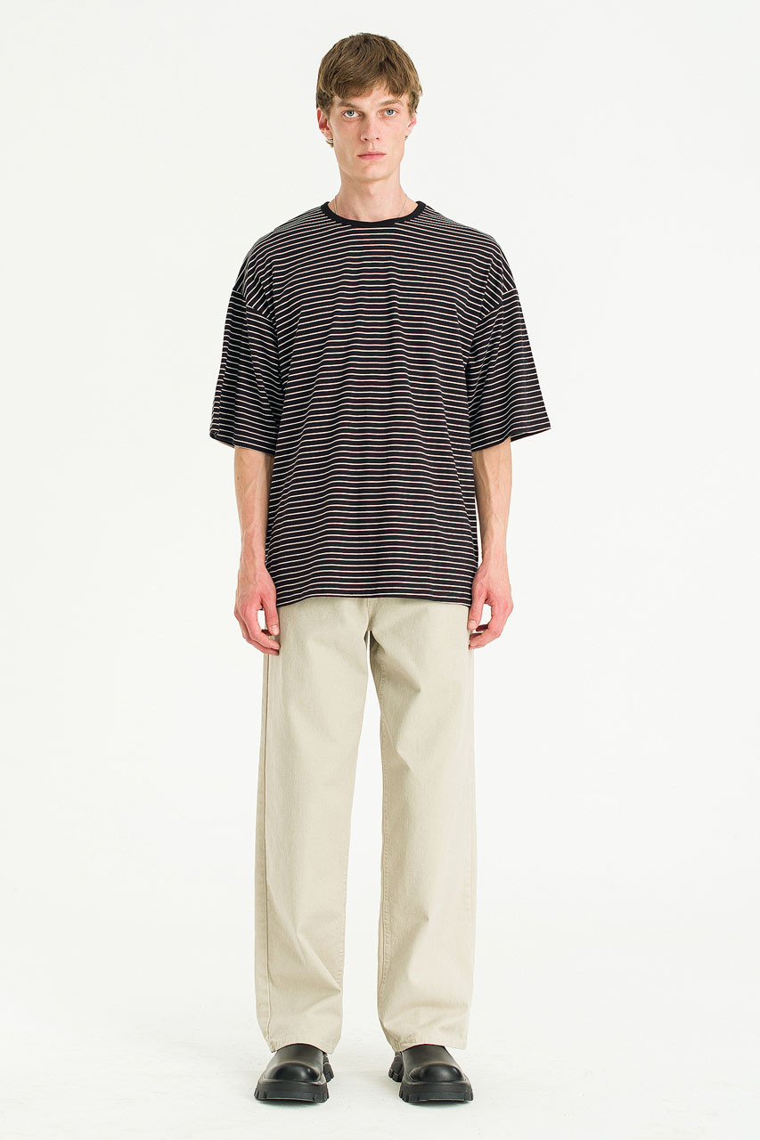 Menswear | Block Stripe Tee, Black