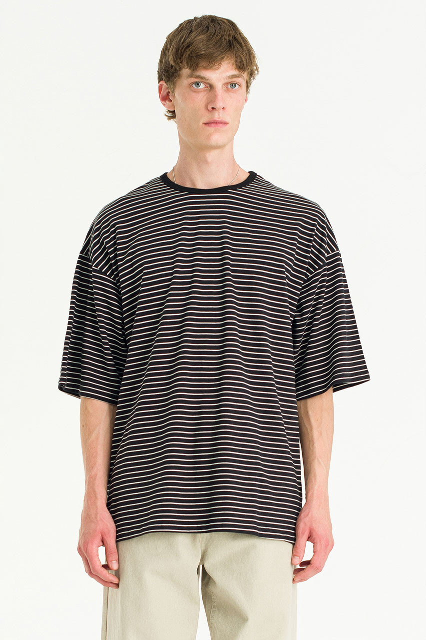 Menswear | Block Stripe Tee, Black