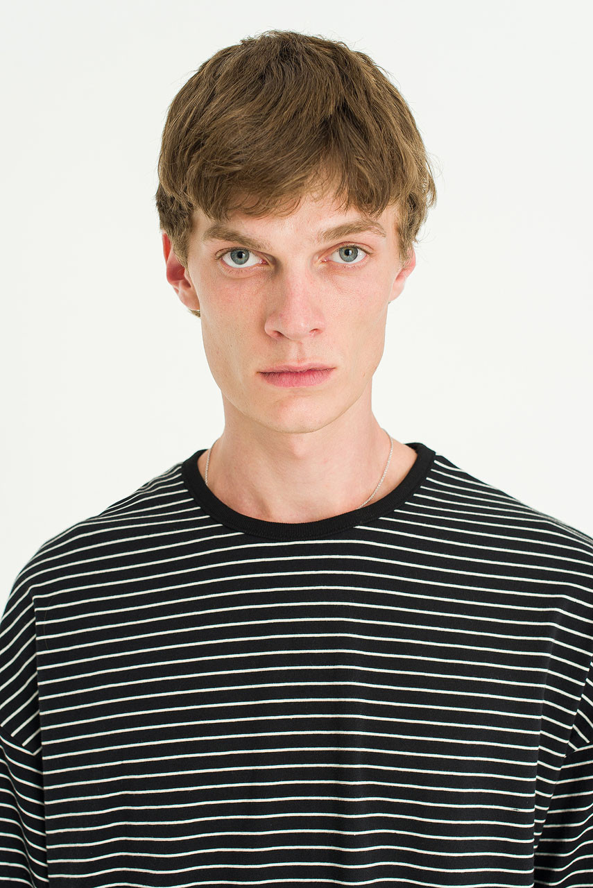 Menswear | Block Stripe Tee, Black
