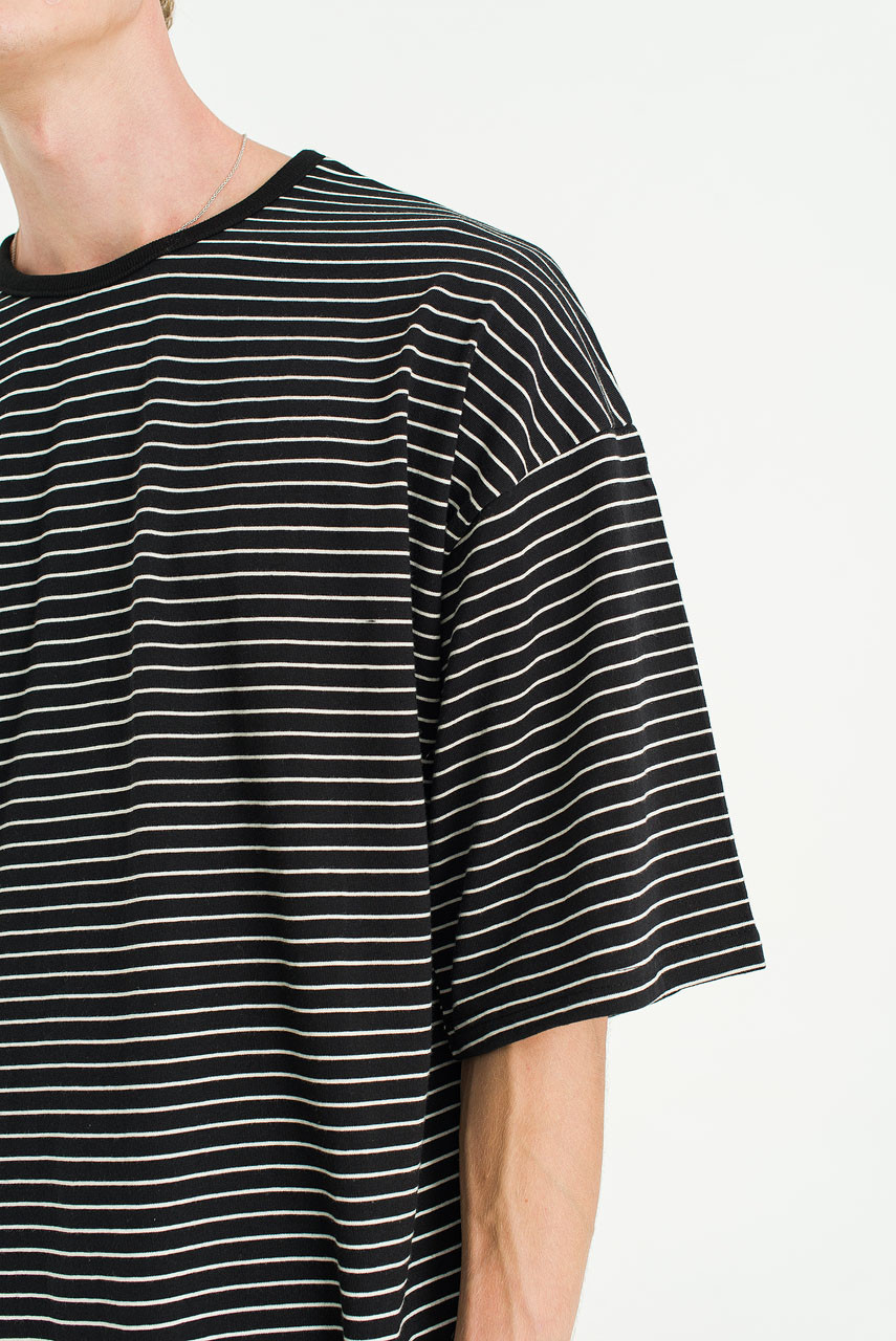 Menswear | Block Stripe Tee, Black