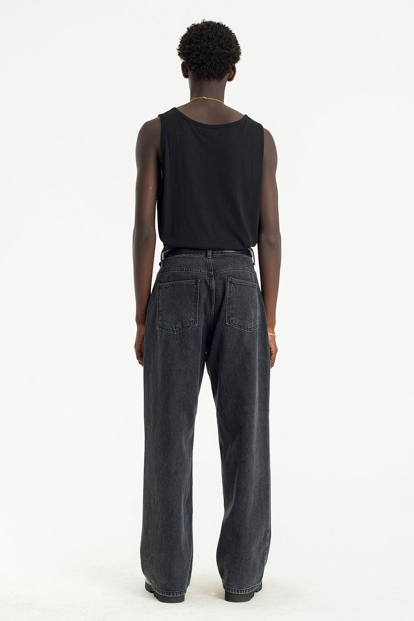 Menswear | Oversized Box Tank, Black