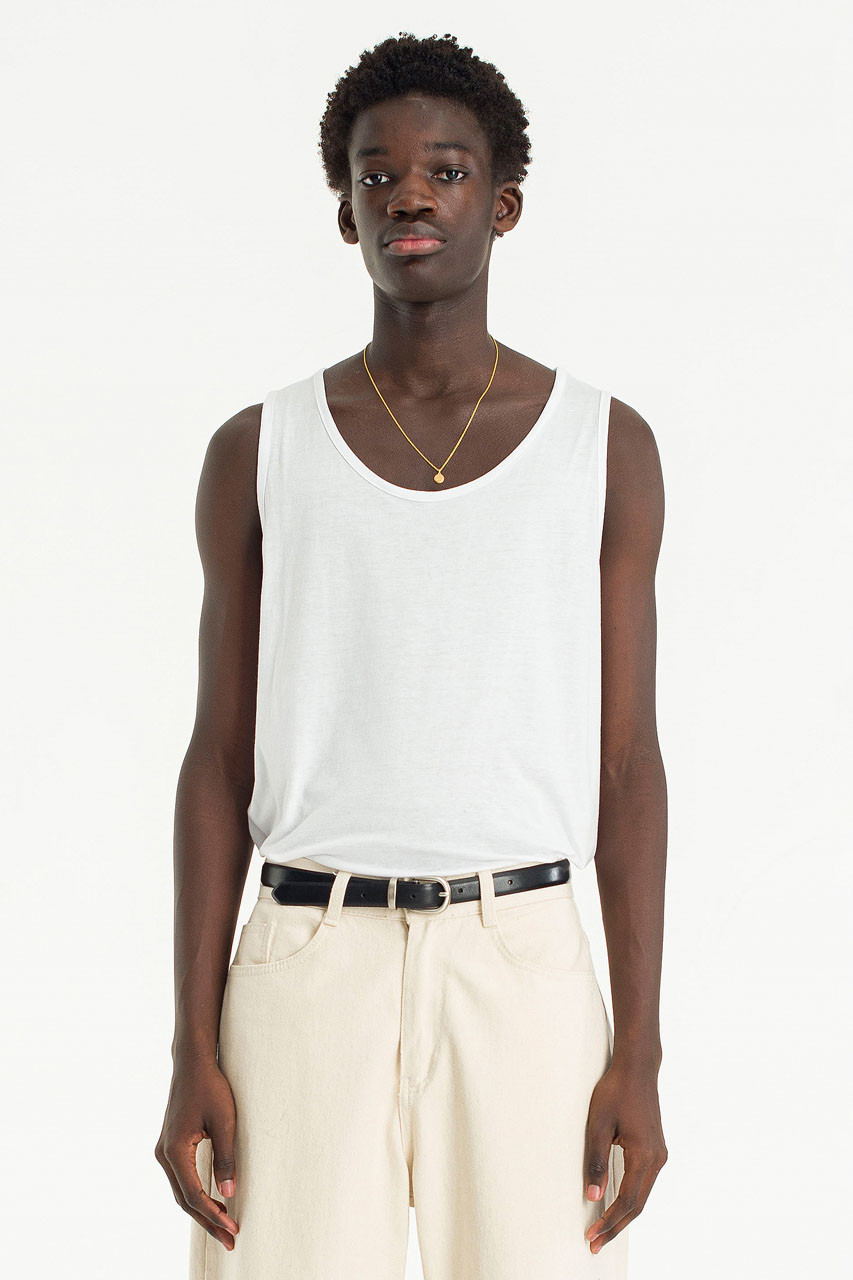 Menswear | Oversized Box Tank, White
