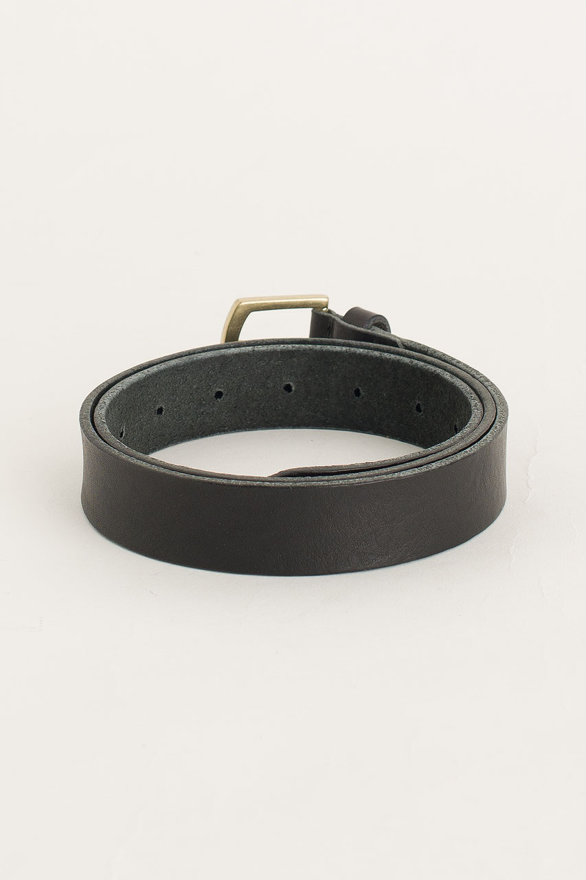 Gold Arch Buckle Belt, Black