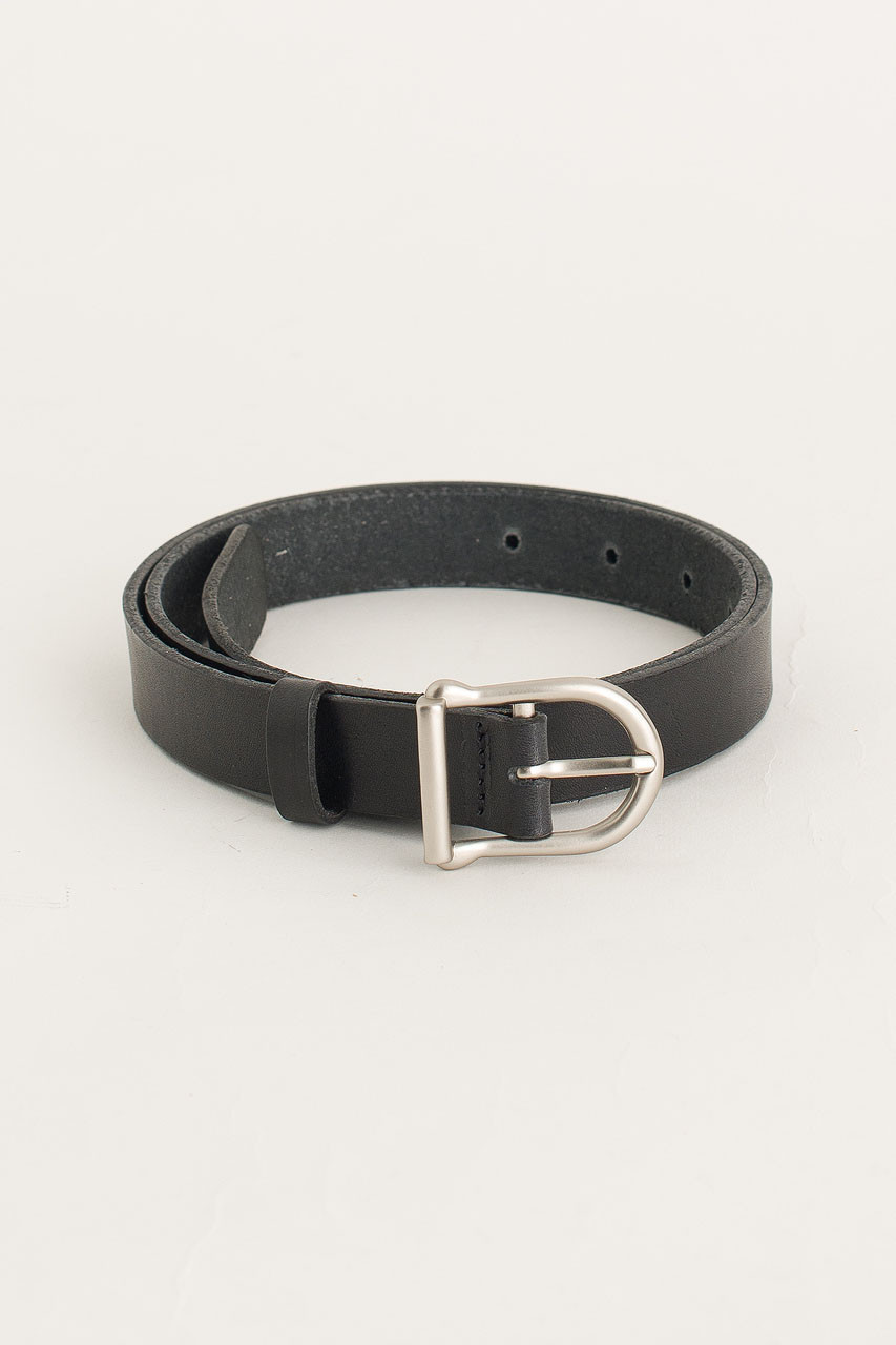 W Half Oval Belt, Black