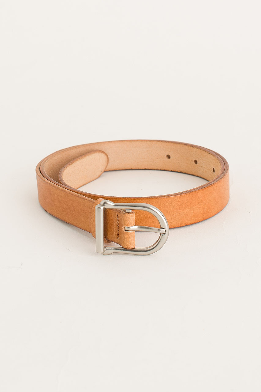 W Half Oval Belt, Camel