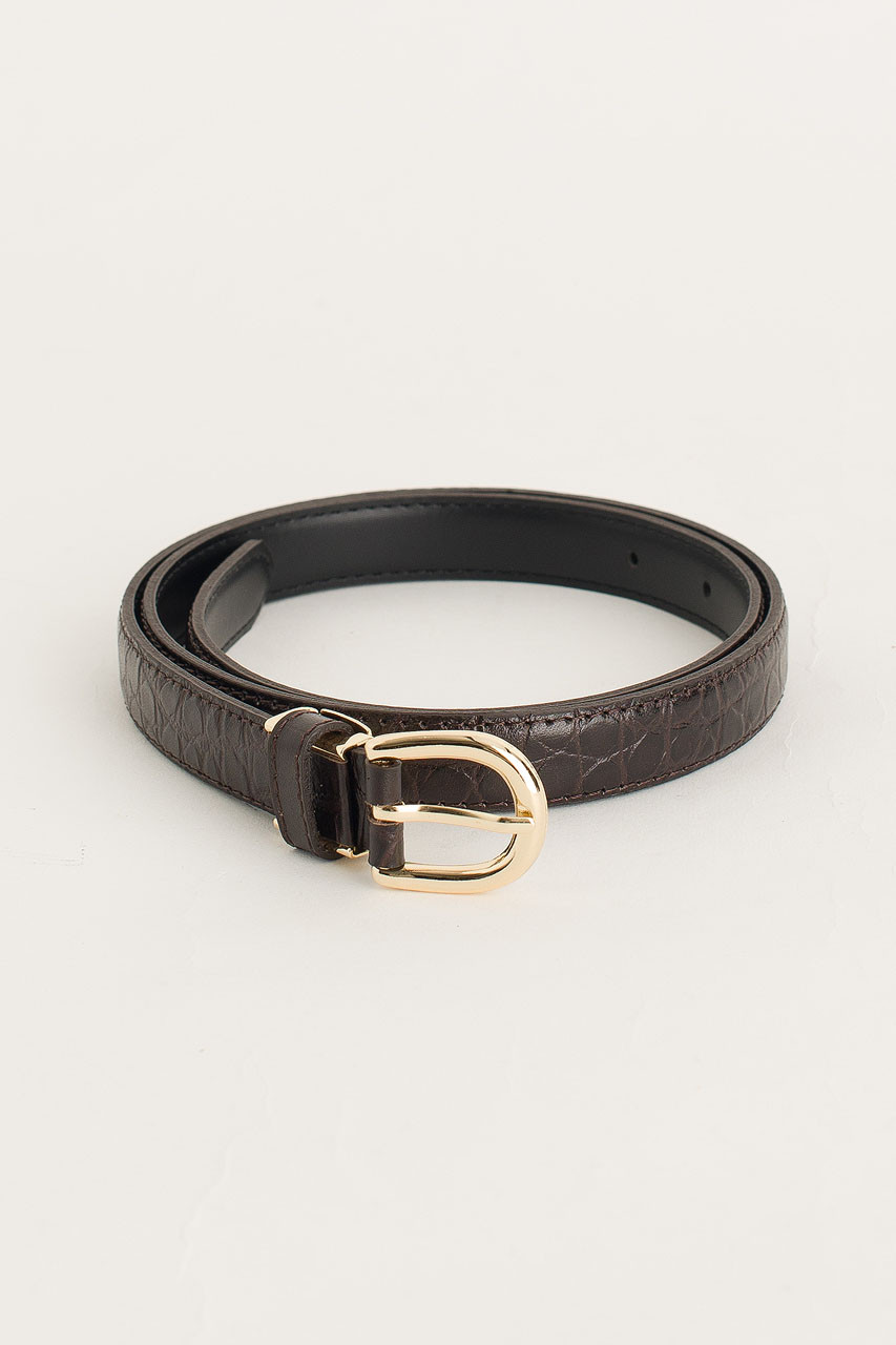 Siena Half Oval Belt, Brown