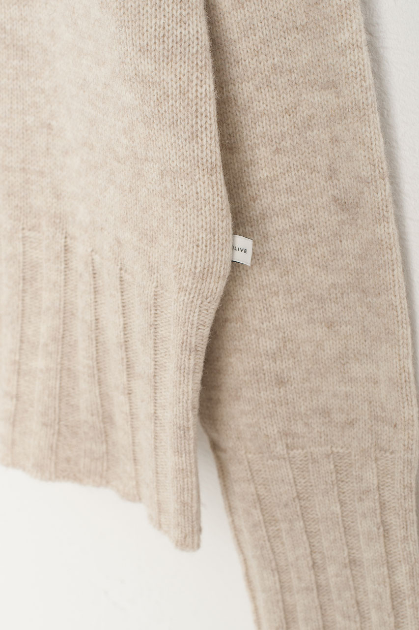 Simple Roll Neck Jumper, Oatmeal