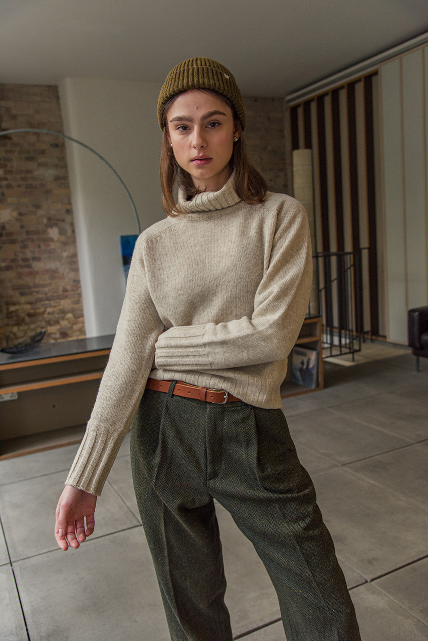 Simple Roll Neck Jumper, Oatmeal