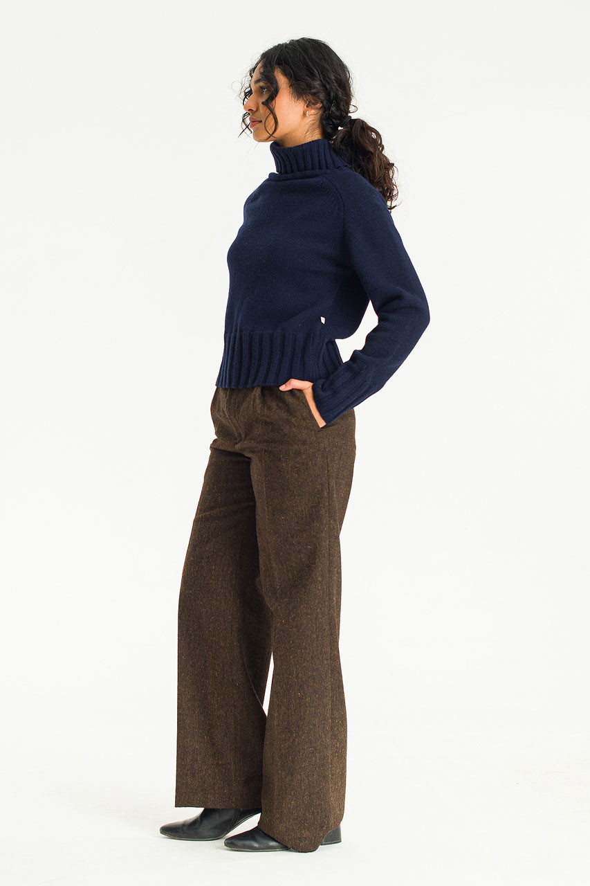 Simple Roll Neck Jumper, B.Navy