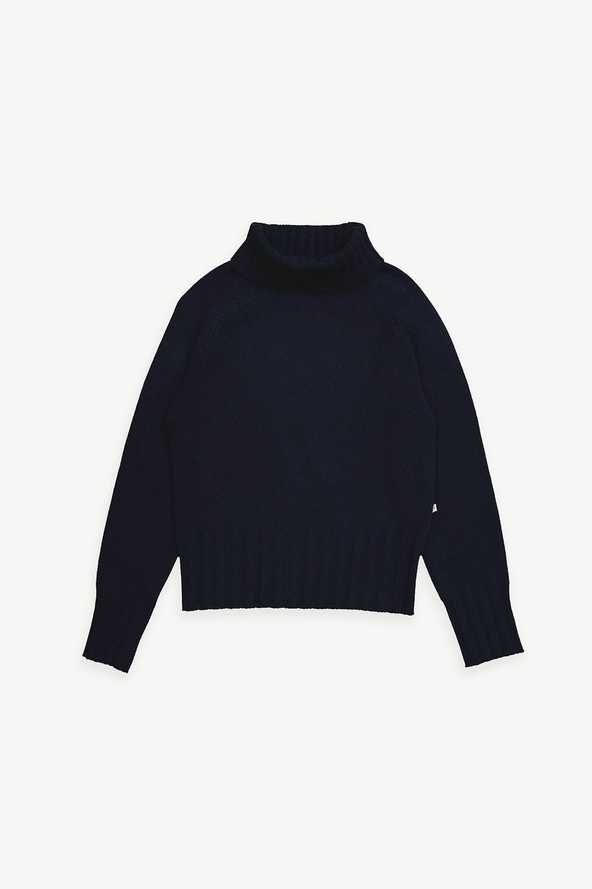 Simple Roll Neck Jumper, B.Navy