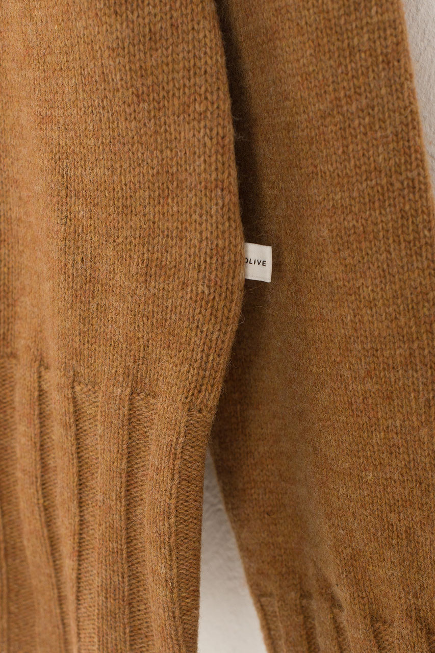 Simple Roll Neck Jumper, Camel