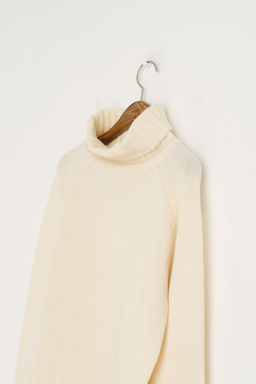 Simple Roll Neck Jumper, Y.Ivory