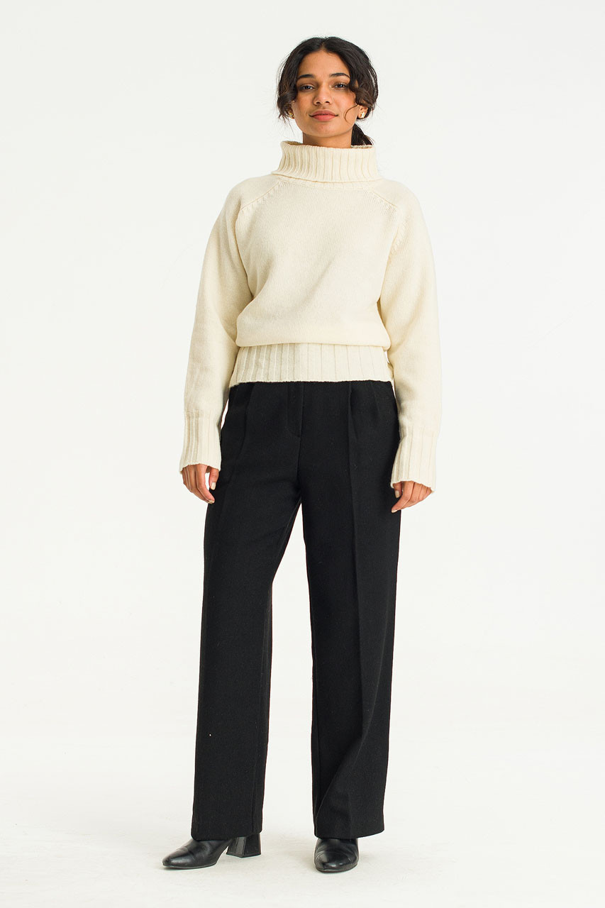 Simple Roll Neck Jumper, Y.Ivory