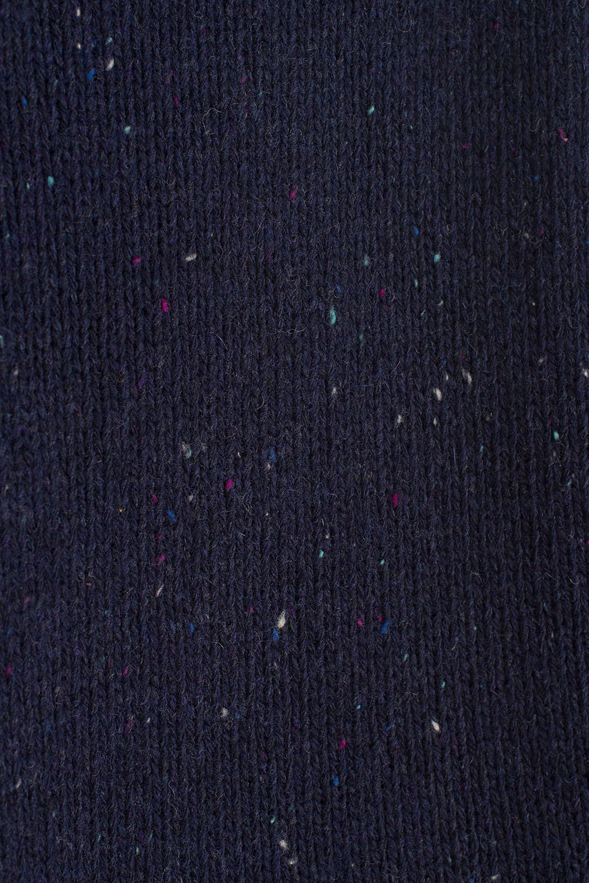 Flecked Fisherman Knit, Navy