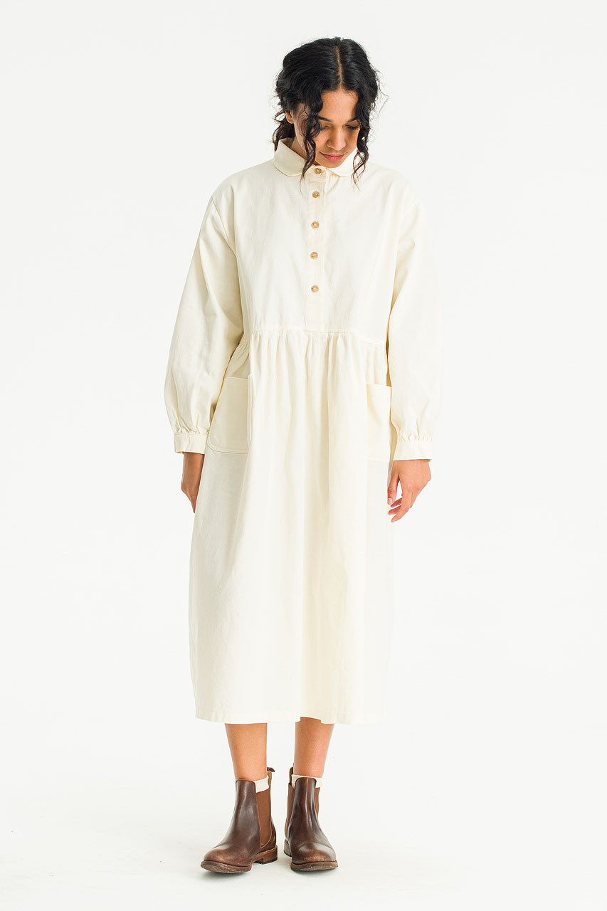 Ella Twin Pocket Dress, Ivory