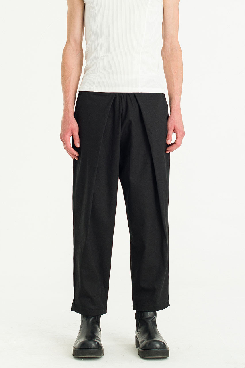 Menswear | Lightweight Wrap Pants, Black