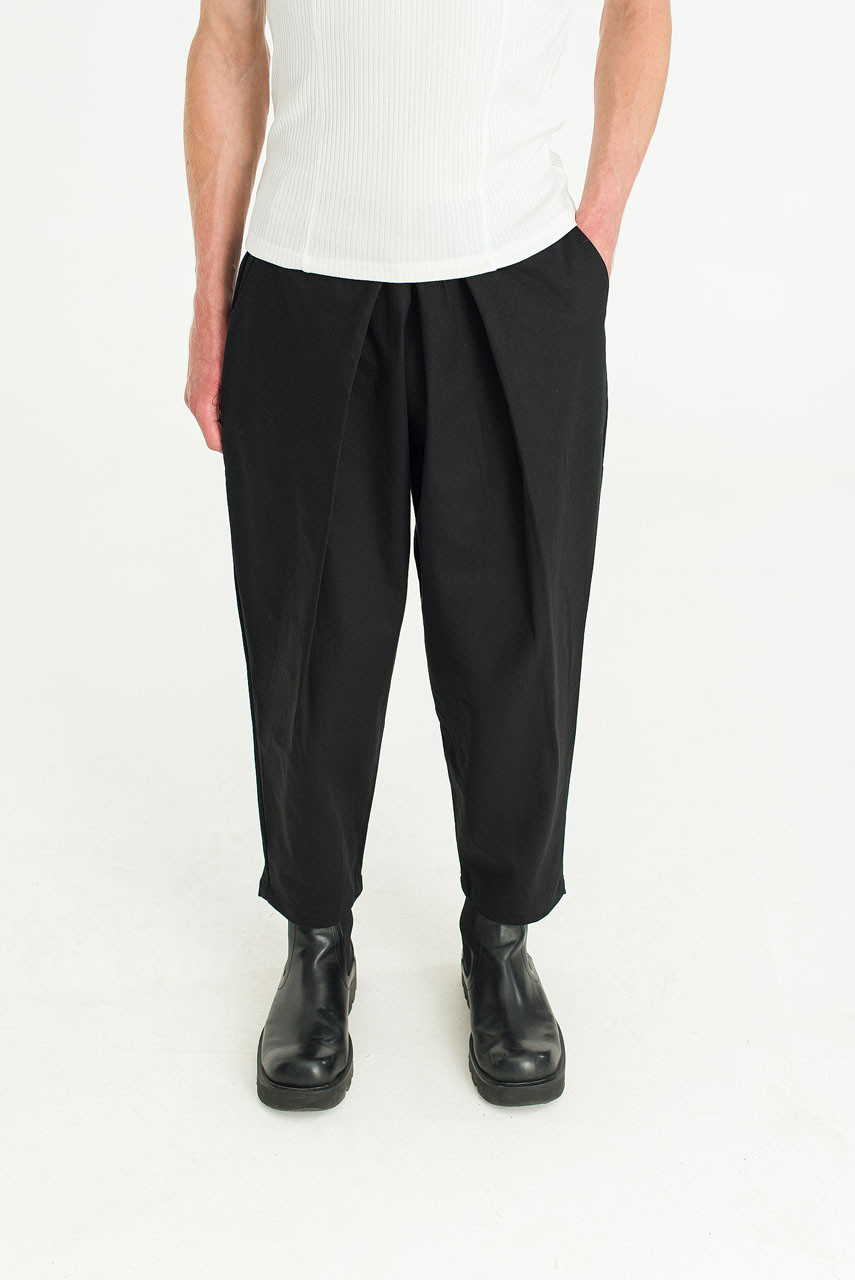 Menswear | Lightweight Wrap Pants, Black
