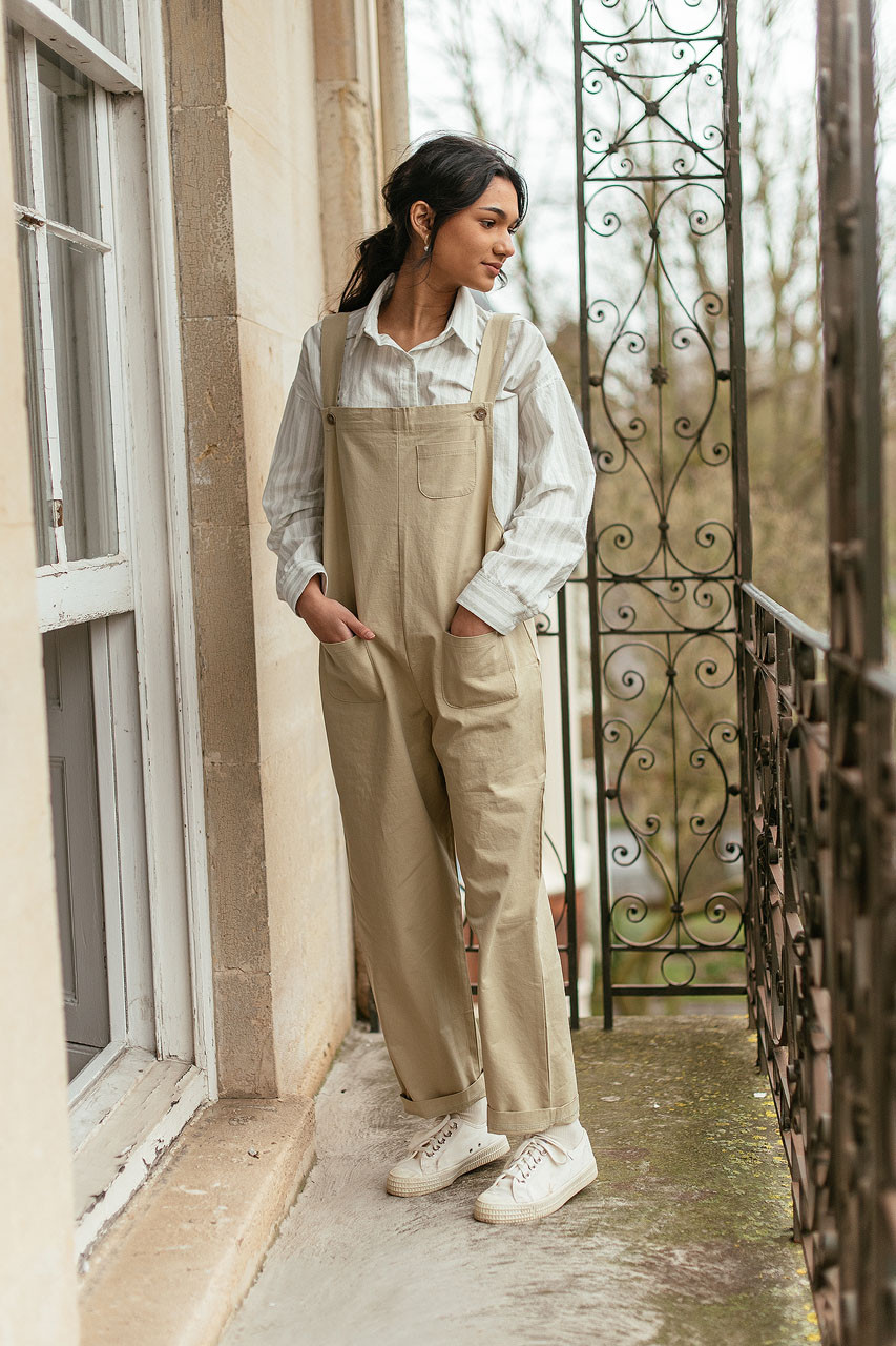Kyoko Cotton Dungaree, Sage