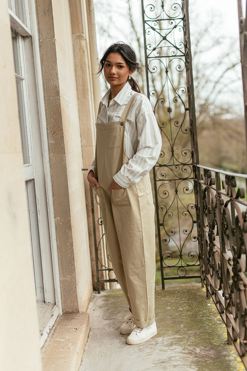 Kyoko Cotton Dungaree, Sage