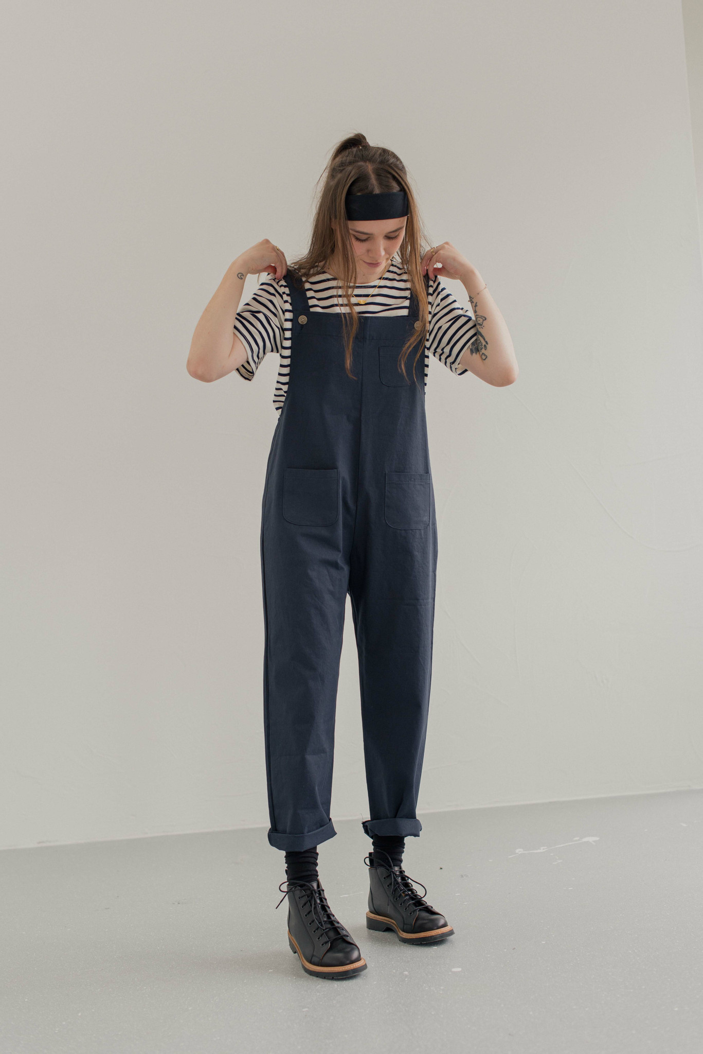 Kyoko Cotton Dungaree, Navy