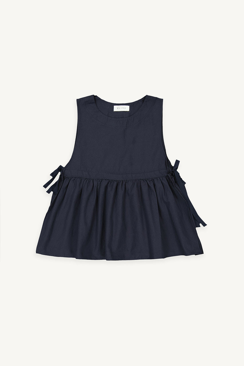 Faye Ribboned Vest, Navy