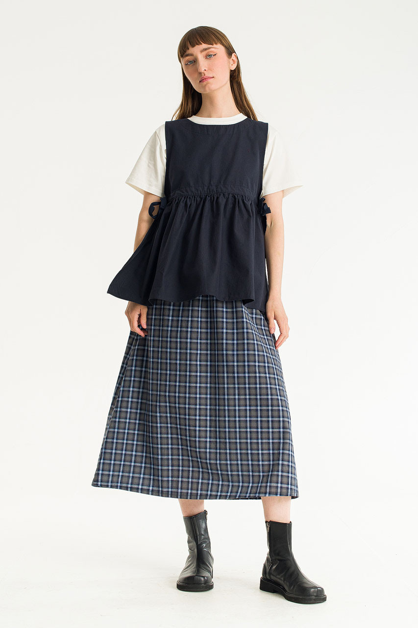 Faye Ribboned Vest, Navy