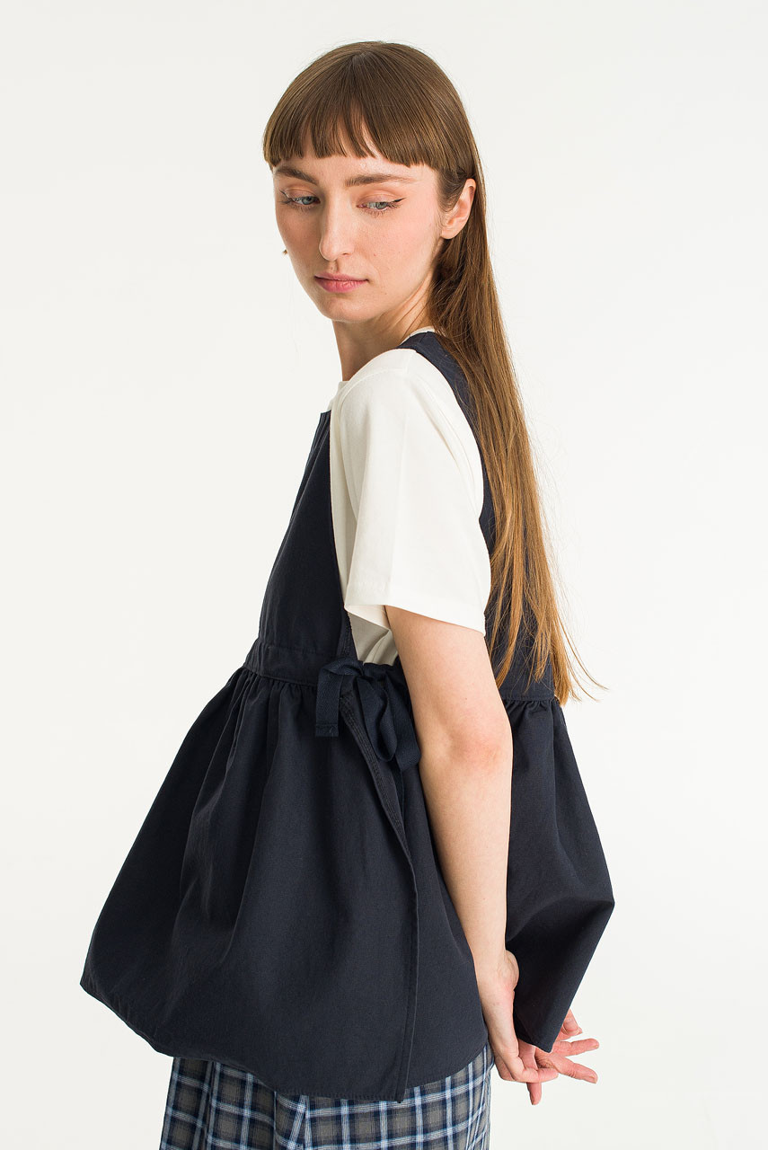 Faye Ribboned Vest, Navy